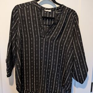 Lush Black and White Women's Top